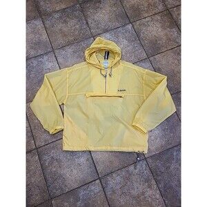 Vintage Lacoste IZOD Anorak Pullover Windbreaker  Jacket Yellow Mens Med 80s